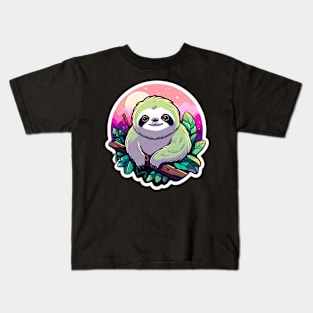 Sloth Illustration Kids T-Shirt